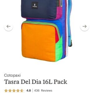 Cotopaxi Tasra Del Dia 16L Pack New without tag